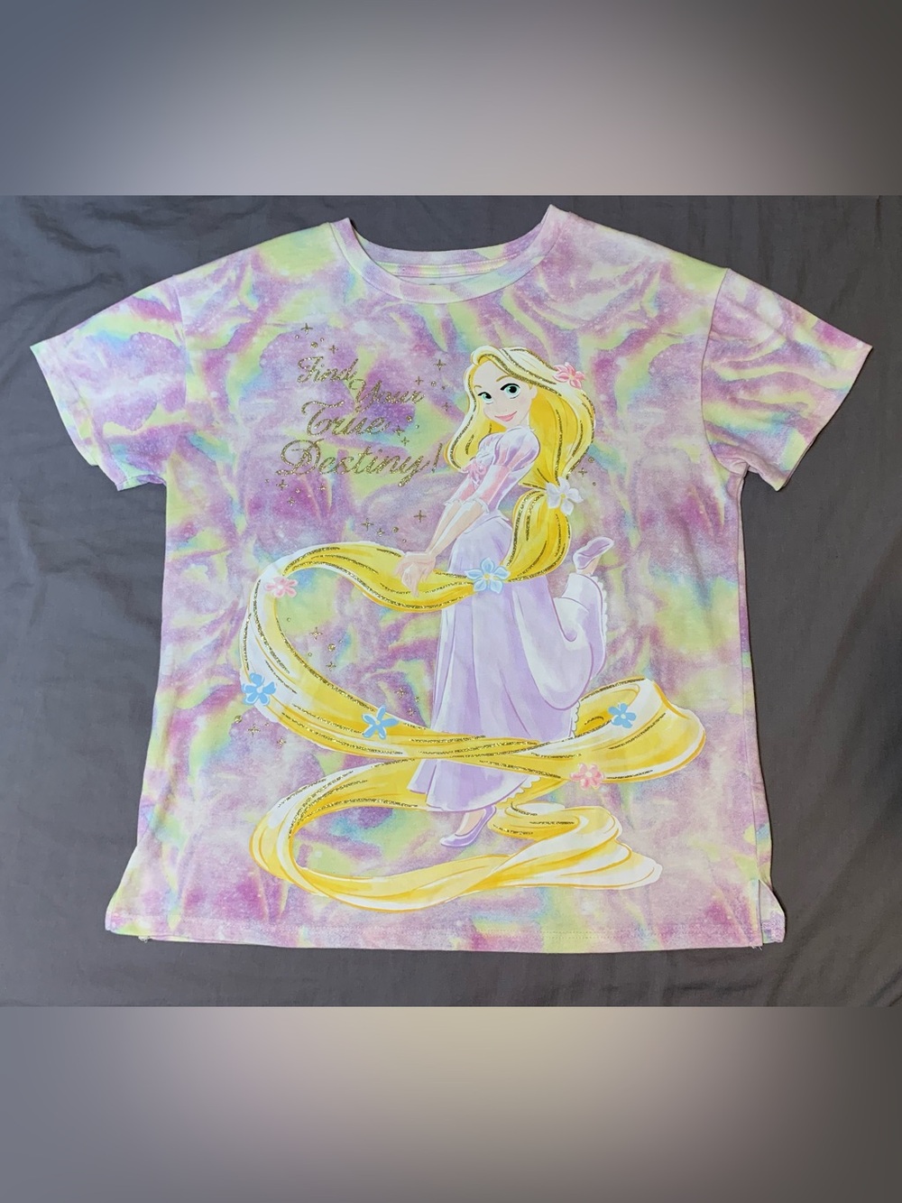 Disney Princess Pastel Tie-Dye Tee - Lavender, Yellow, Pink